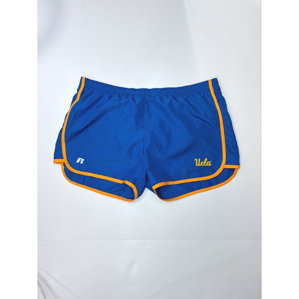Russell Athletic UCLA Bruins Shorts Blue Gold Women Large L 12-14 Dolphin Hem